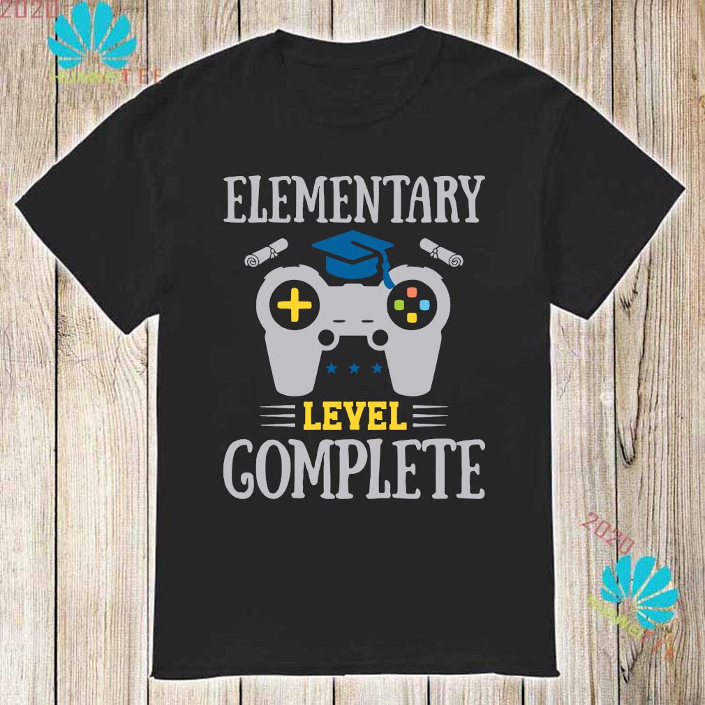 Elementary Level Complete Gamer Boy Graduation Shirt Long Sleeved Hoodie And Ladies Tee