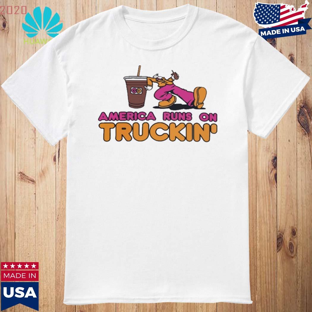 america runs on crime dunkin shirt