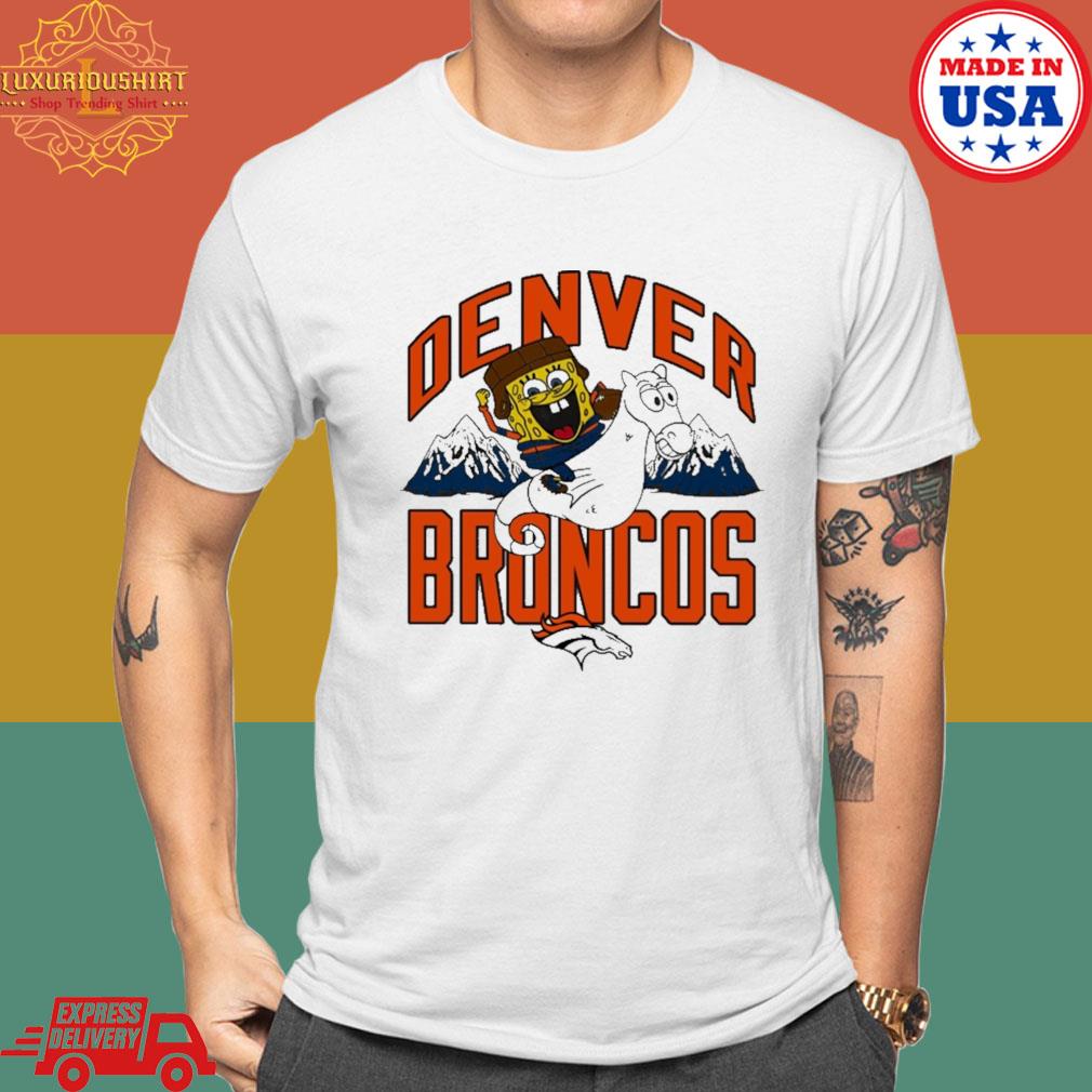 Homage x spongebob gray denver broncos shirt, hoodie, sweater, long sleeve  and tank top