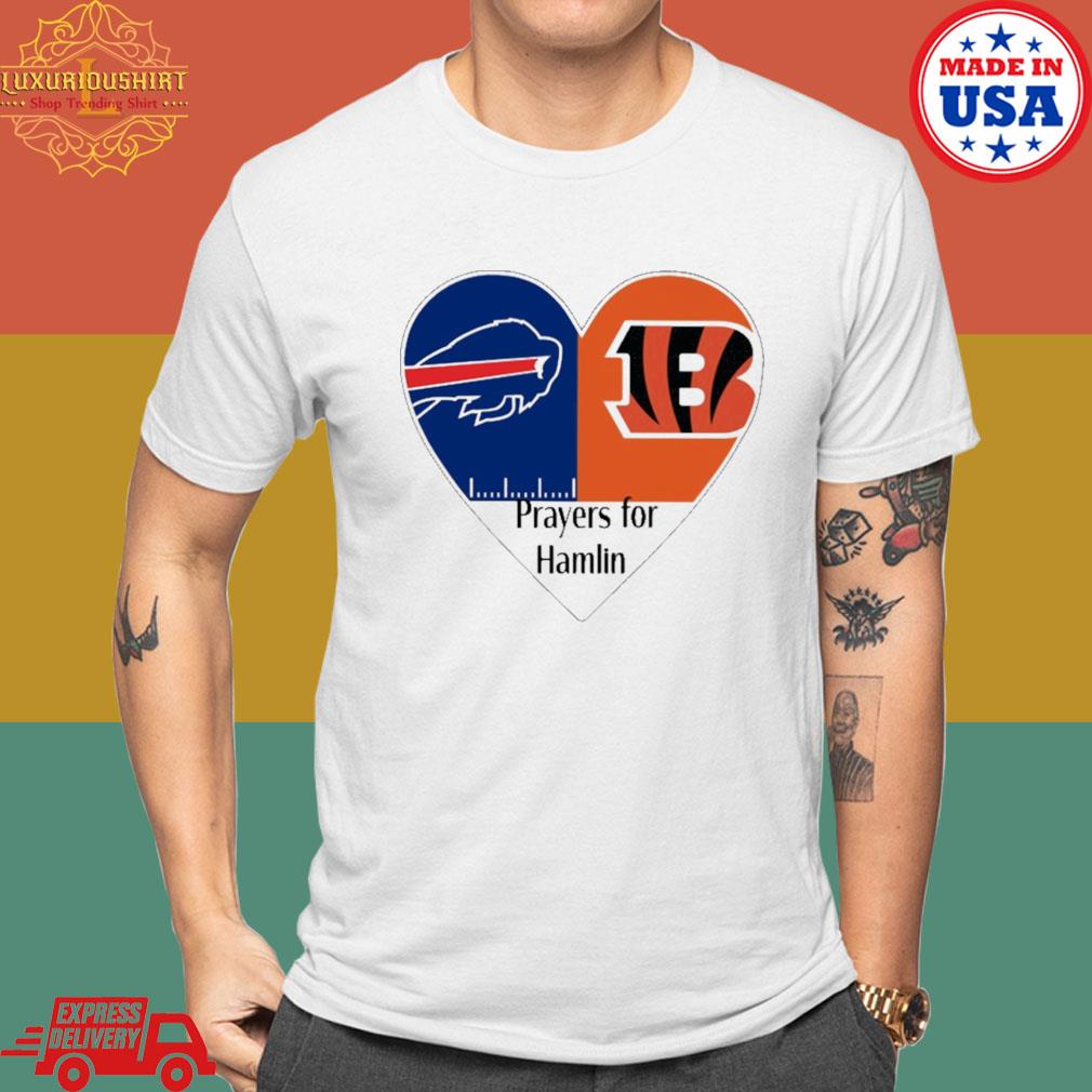 Official Buffalo Bills and Cincinnati Bengals Pray for 3 Damar Hamlin shirt,  hoodie, sweater, long sleeve and tank top