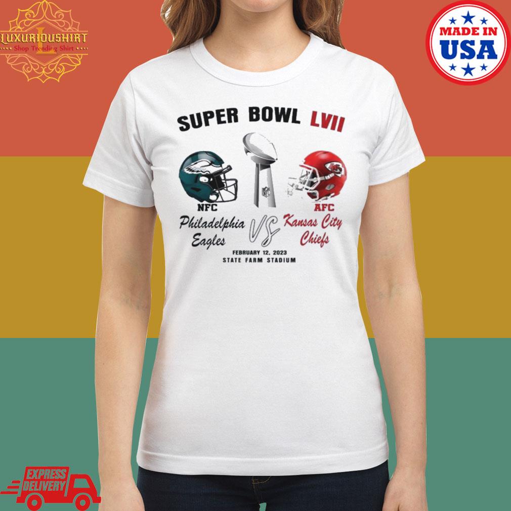 AFC Philadelphia Eagles Vs NFC Kansas City Chiefs Super Bowl LVII 2023 shirt,  hoodie, sweater, long sleeve and tank top