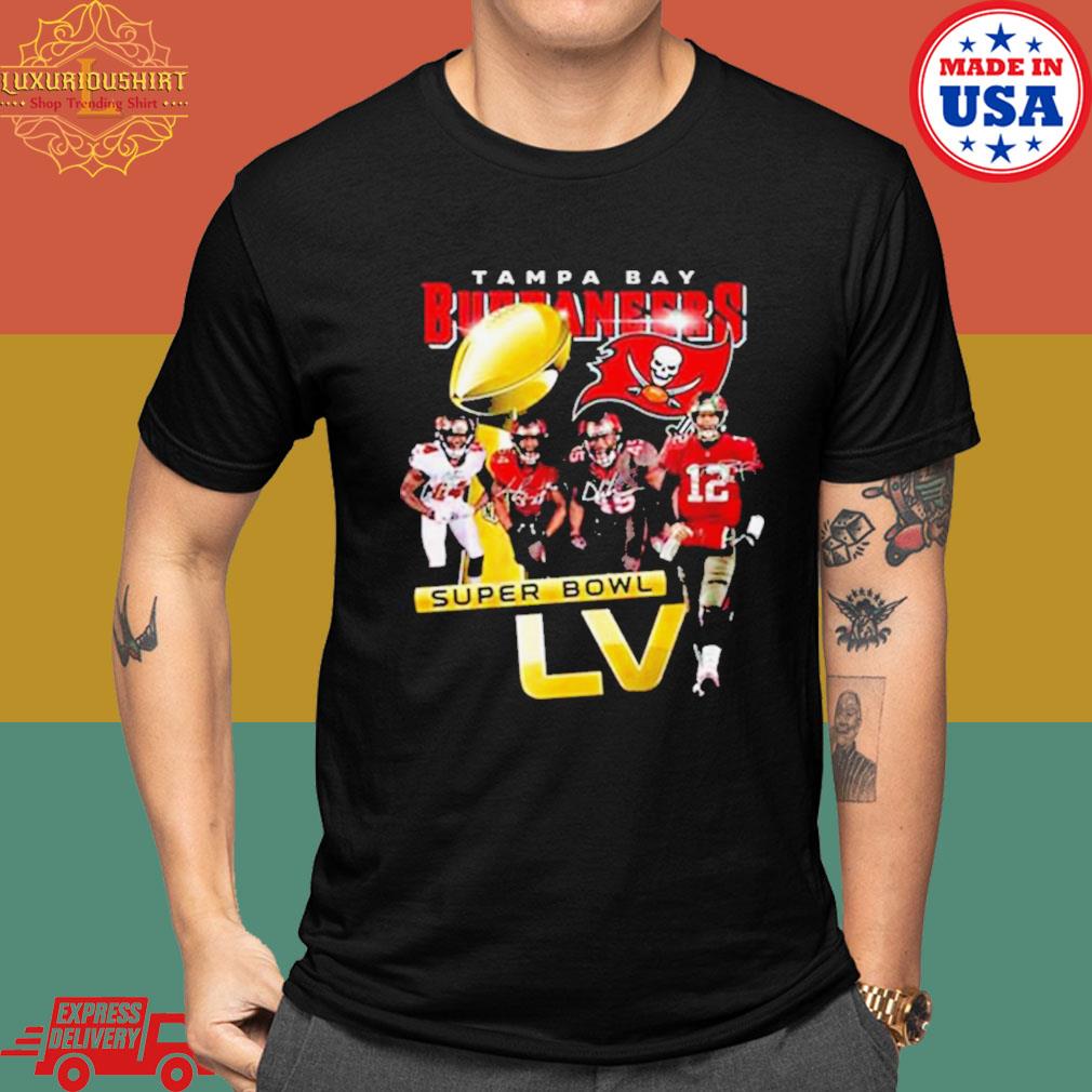 Official Tampa Bay Buccaneers Super Bowl Lvi Signatures T-shirt