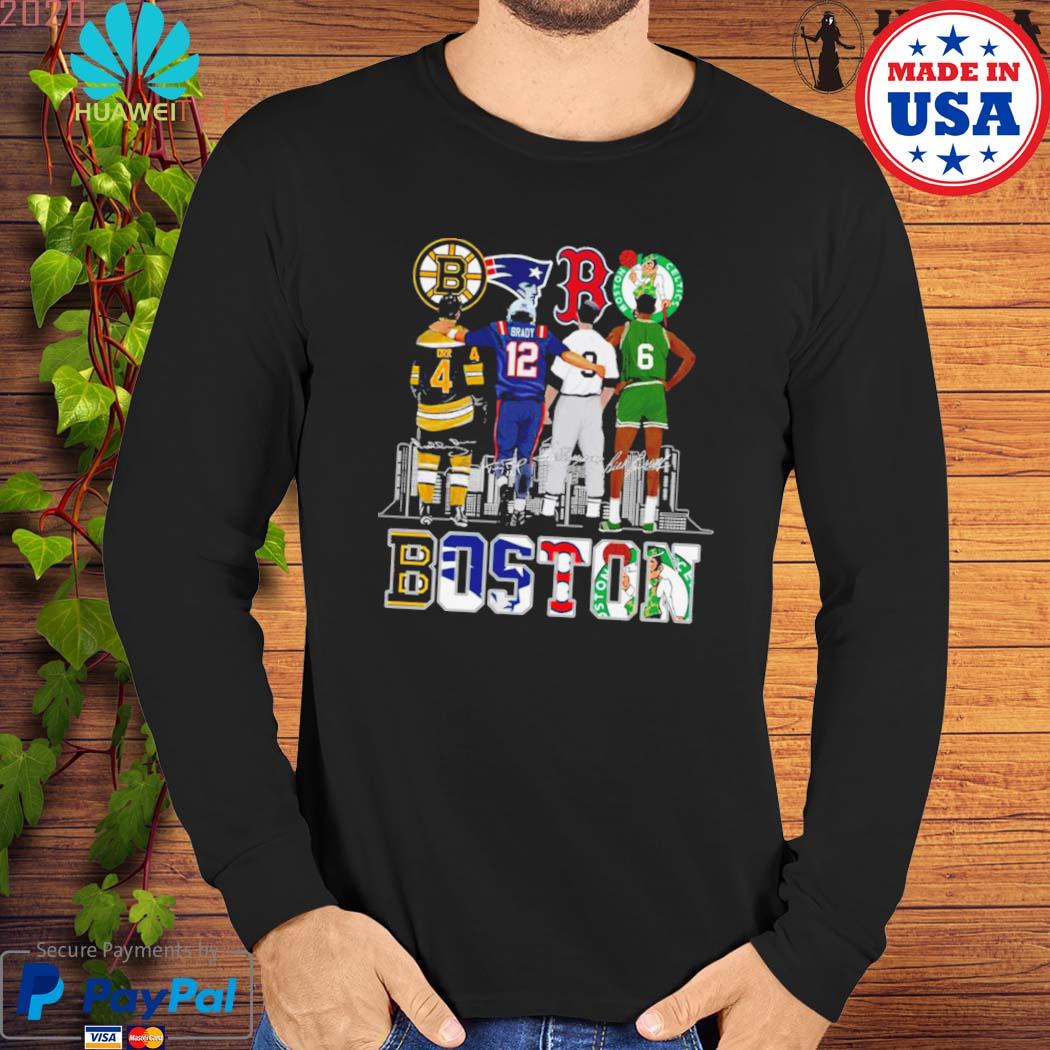Boston Bruins New England Patriots Boston Red Sox Boston Celtics Boston Team  Skylines Signatures 2023 Shirt, hoodie, sweater, long sleeve and tank top