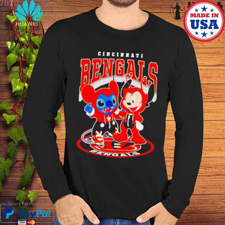 Cincinnati Bengals Baseball Stitch And Mickey Shirt