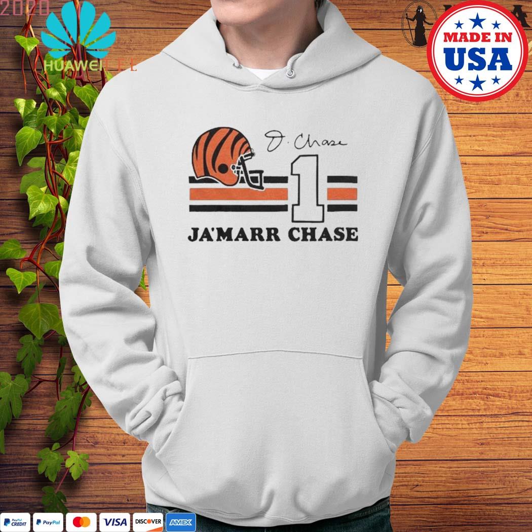 Official Cincinnati Bengals Ja'Marr Chase #1 Signature Shirt, hoodie,  longsleeve, sweatshirt, v-neck tee