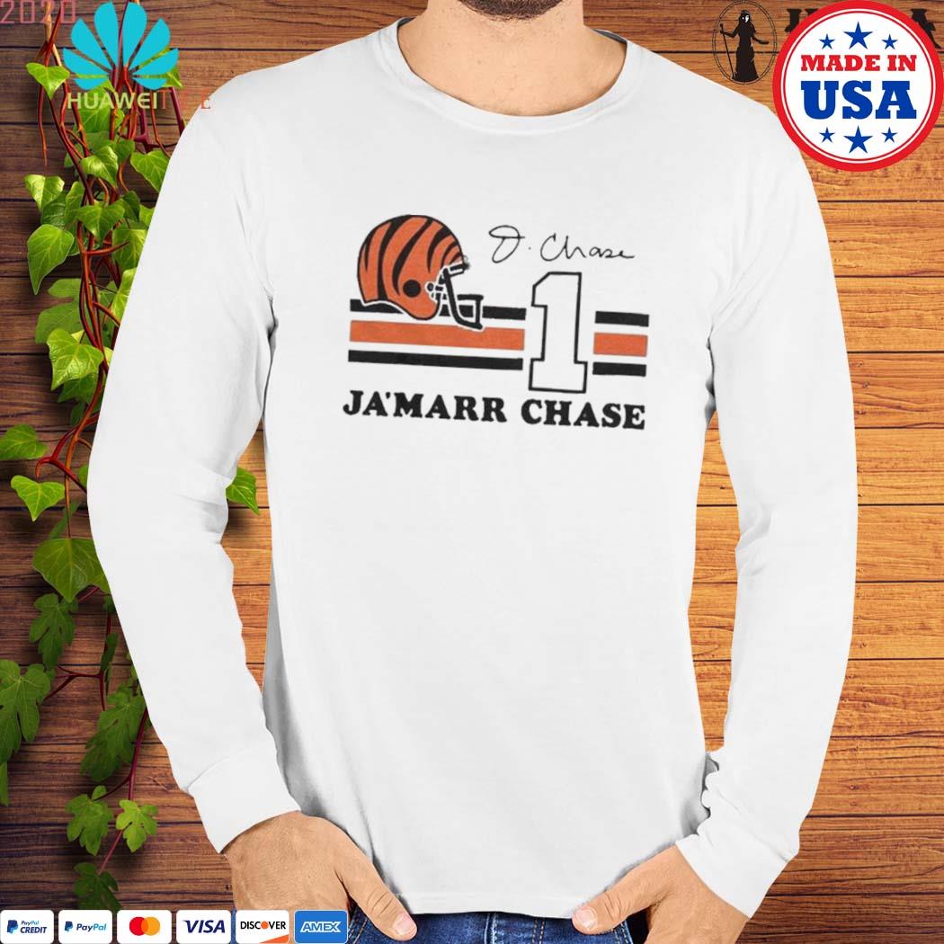 Official Cincinnati Bengals Ja'Marr Chase #1 Signature Shirt, hoodie,  longsleeve, sweatshirt, v-neck tee