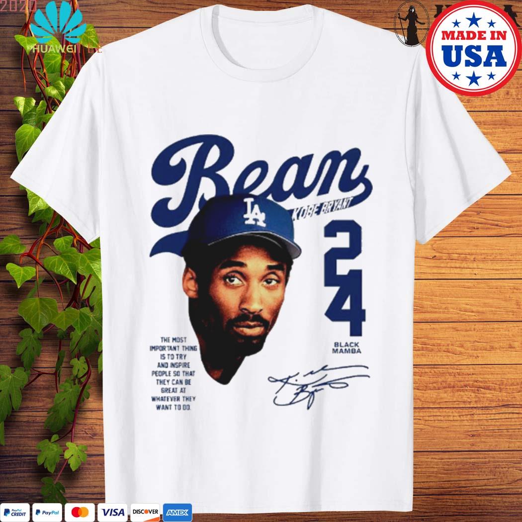 Kobe Bryant Los Angeles Dodgers signature KB Bean shirt, hoodie, sweater,  long sleeve and tank top