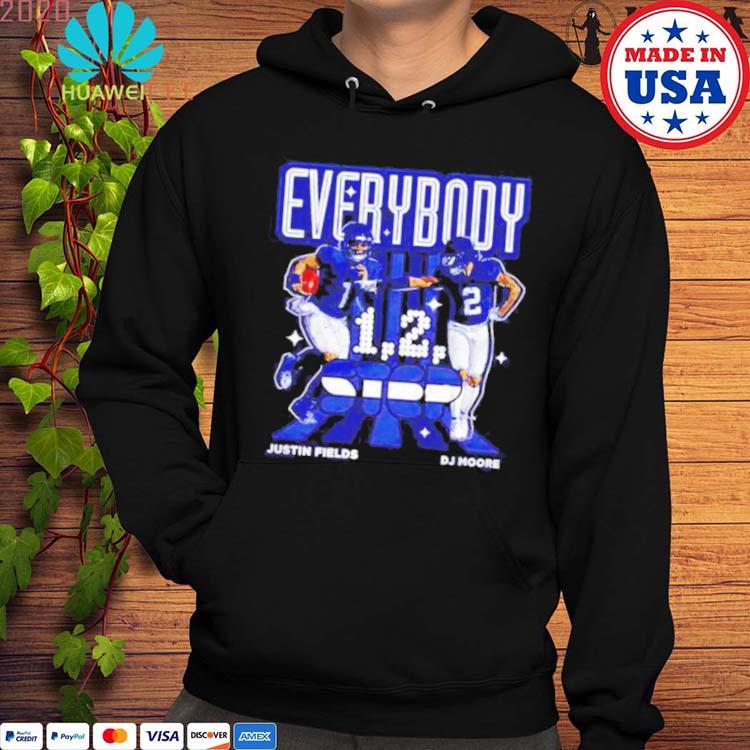 D.J. Moore And Justin Fields Everybody Chicago Bears 1 2 Step T-Shirt,  hoodie, sweater and long sleeve