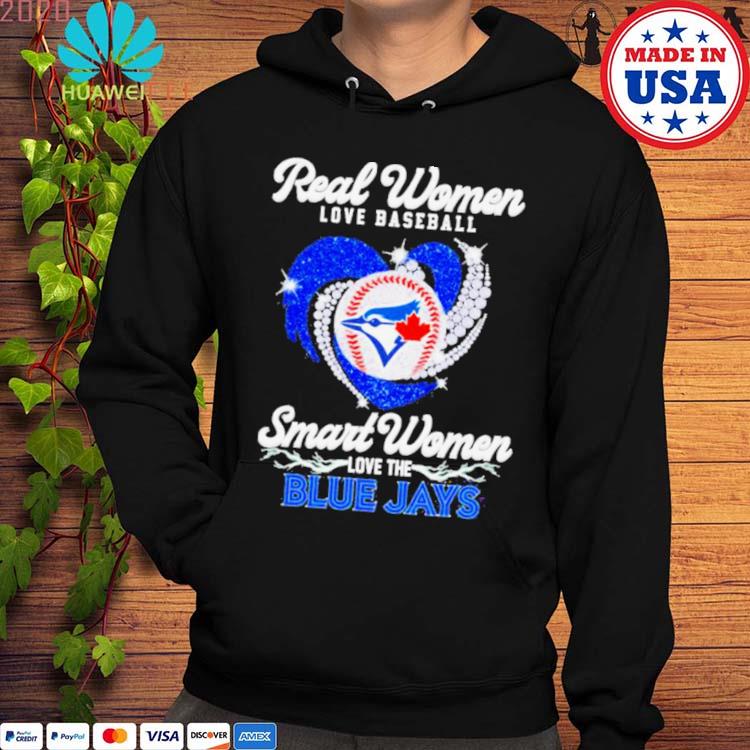 Real women love football smart women love the toronto blue jays 2023  diamond heart shirt, hoodie, sweater, long sleeve and tank top