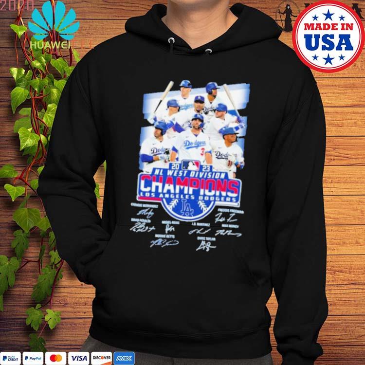 2023 AL West Division Champions Los Angeles Dodgers Signatures Shirt -  Guineashirt Premium ™ LLC