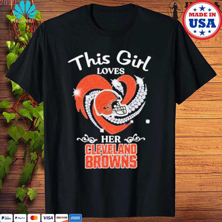 Heart Diamond This Girl Loves Her Cleveland Browns 2023 shirt