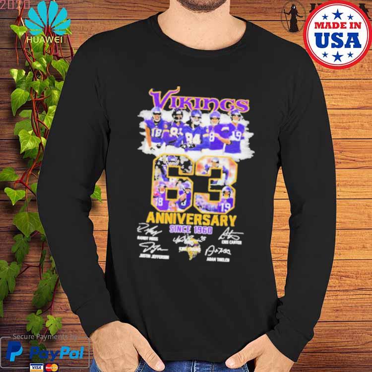 Official Minnesota Vikings 63 Anniversary Since 1960 Shirt,tank top, v-neck  for men and women