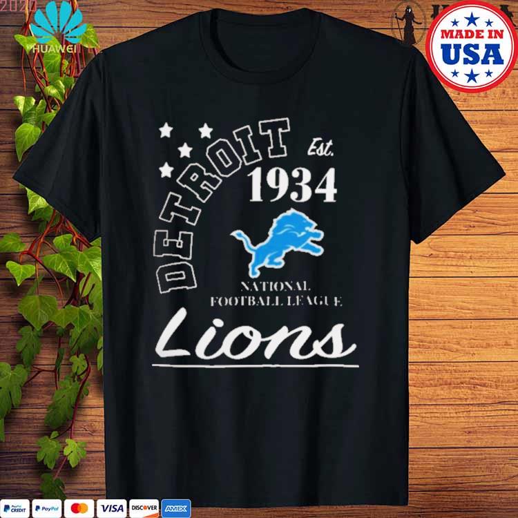 Men's Starter White Detroit Lions City Arch Team T-Shirt