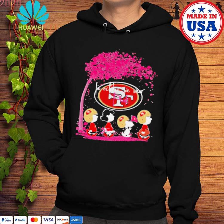 Peanuts Characters San Francisco 49ers In October We Wear Pink Shirt,  hoodie, sweater, long sleeve and tank top