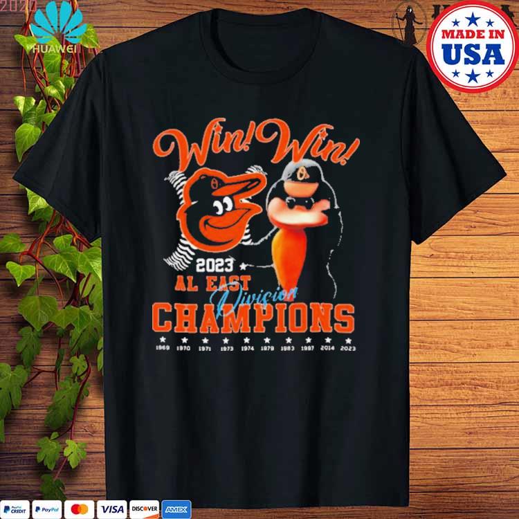 Official mLB Baltimore Orioles Win Win 2023 AL East Division Champions  Shirt - Limotees