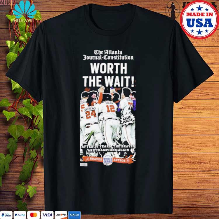 Atlanta Braves 2021 Champs Newspaper 1995 World Series Champion Unisex T- Shirt - Teeruto