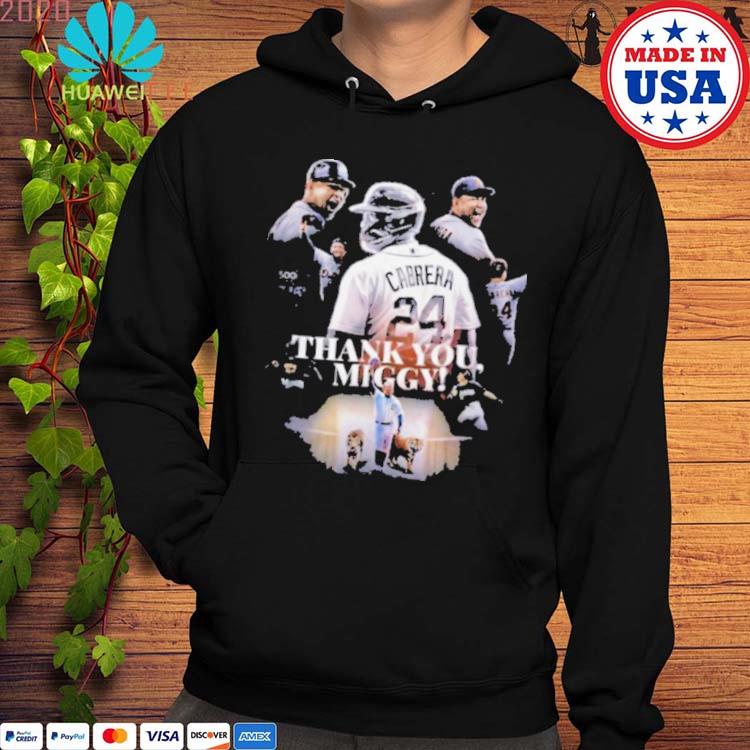 Official Detroit tigers thank you miggy forever T-shirt, hoodie