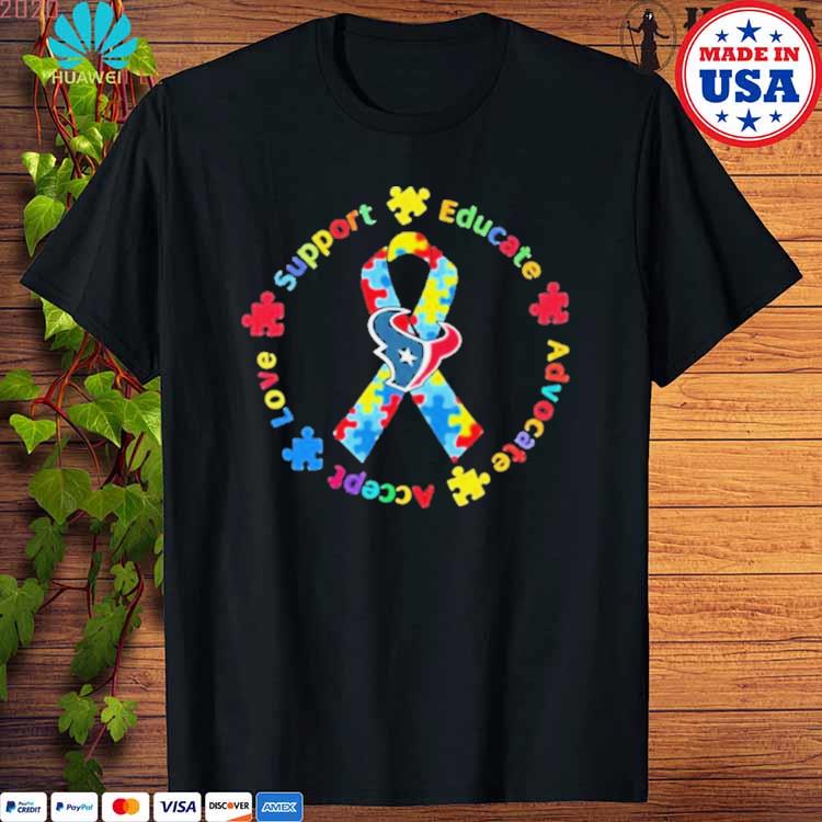 Houston Texans Acceptance Is The Cure Autism T Shirt - Limotees