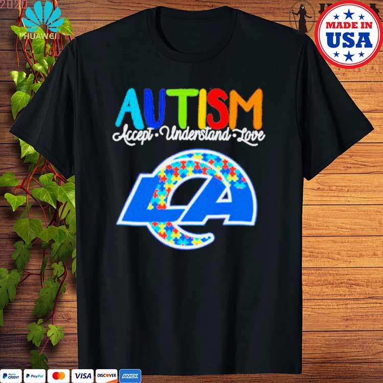 Los Angeles Rams Autism Awareness Accept Understand Love Shirt