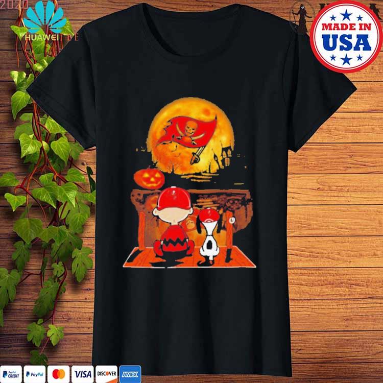 Peanut Snoopy And Charlie Brown Tampa Bay Rays Sitting Under Moon Halloween  2023 shirt, hoodie, sweater, long sleeve and tank top