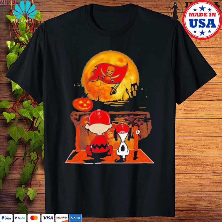Peanut Snoopy And Charlie Brown Tampa Bay Rays Sitting Under Moon Halloween  2023 shirt, hoodie, sweater, long sleeve and tank top