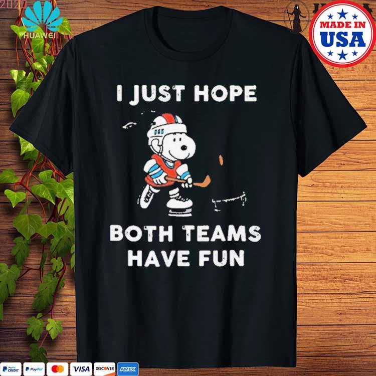 Snoopy Boston Bruins I Just Hope Both Teams Have Fun Shirt, hoodie,  sweater, long sleeve and tank top