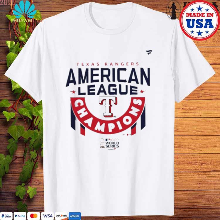 Texas Rangers 2023 World Series American League Champions Locker Room shirt  - Teecheaps