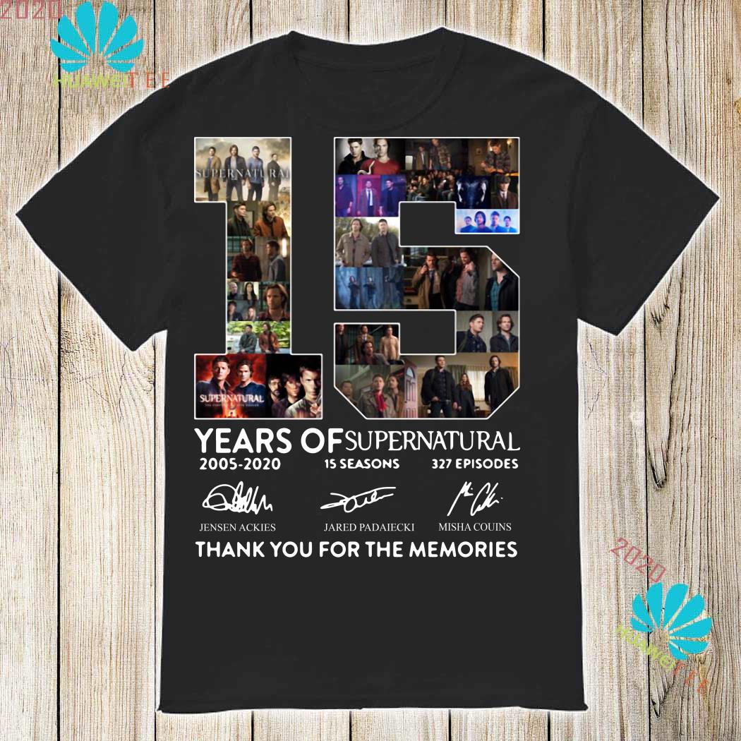 15 years of supernatural thank you for the memories shirt