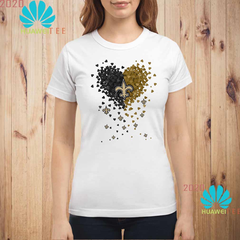 New Orleans Saints Tiny Heart Shape T-shirt - Jomagift