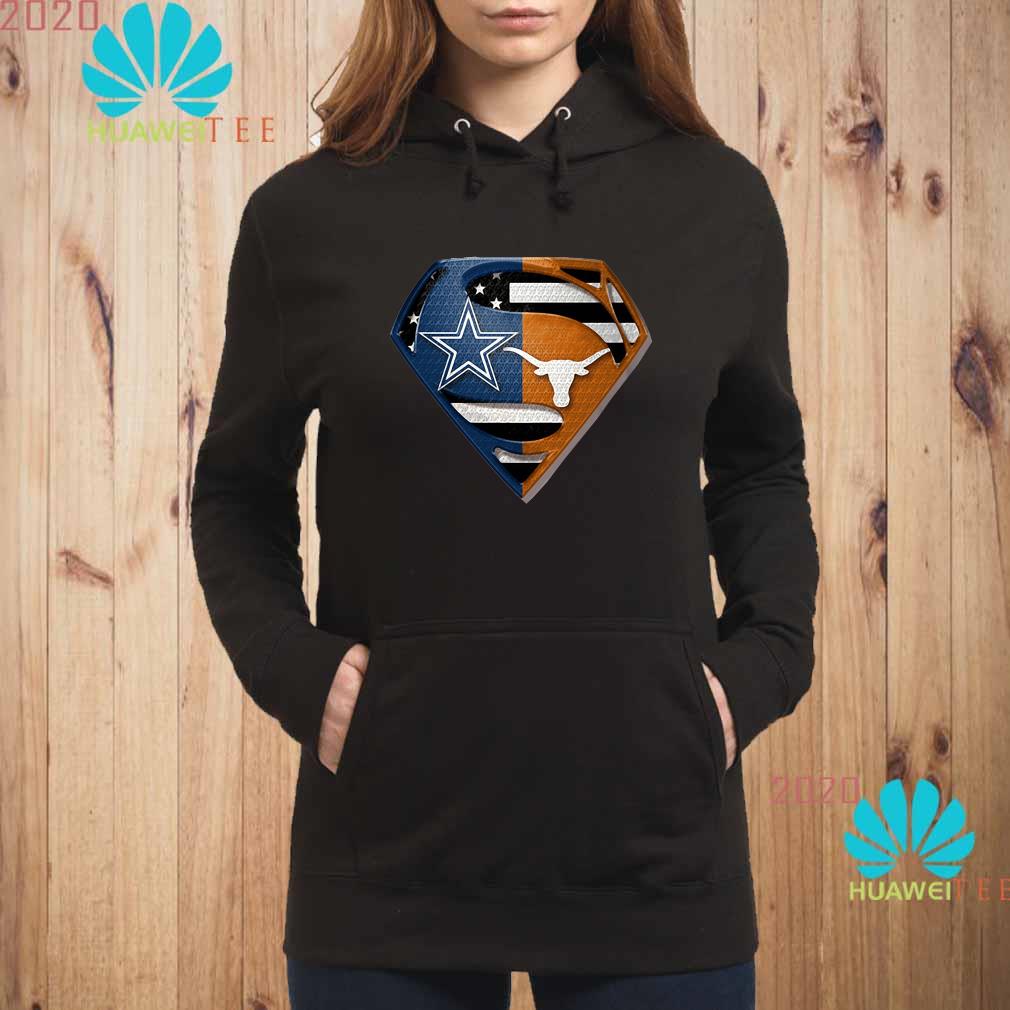 Dallas Cowboys And Texas Longhorns Superman T-Shirt - TeeNavi