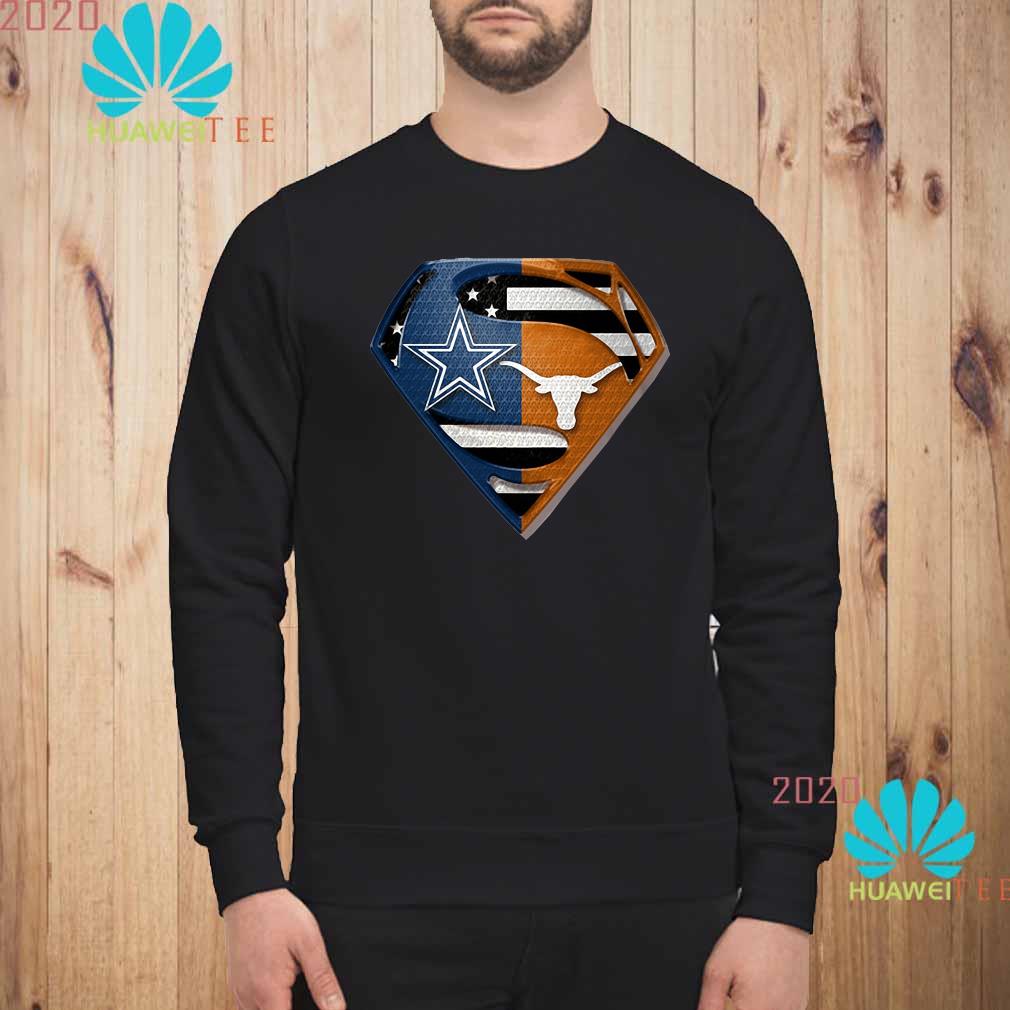 Superman Dallas Cowboys And Texas Longhorns Shirt, hoodie, tank