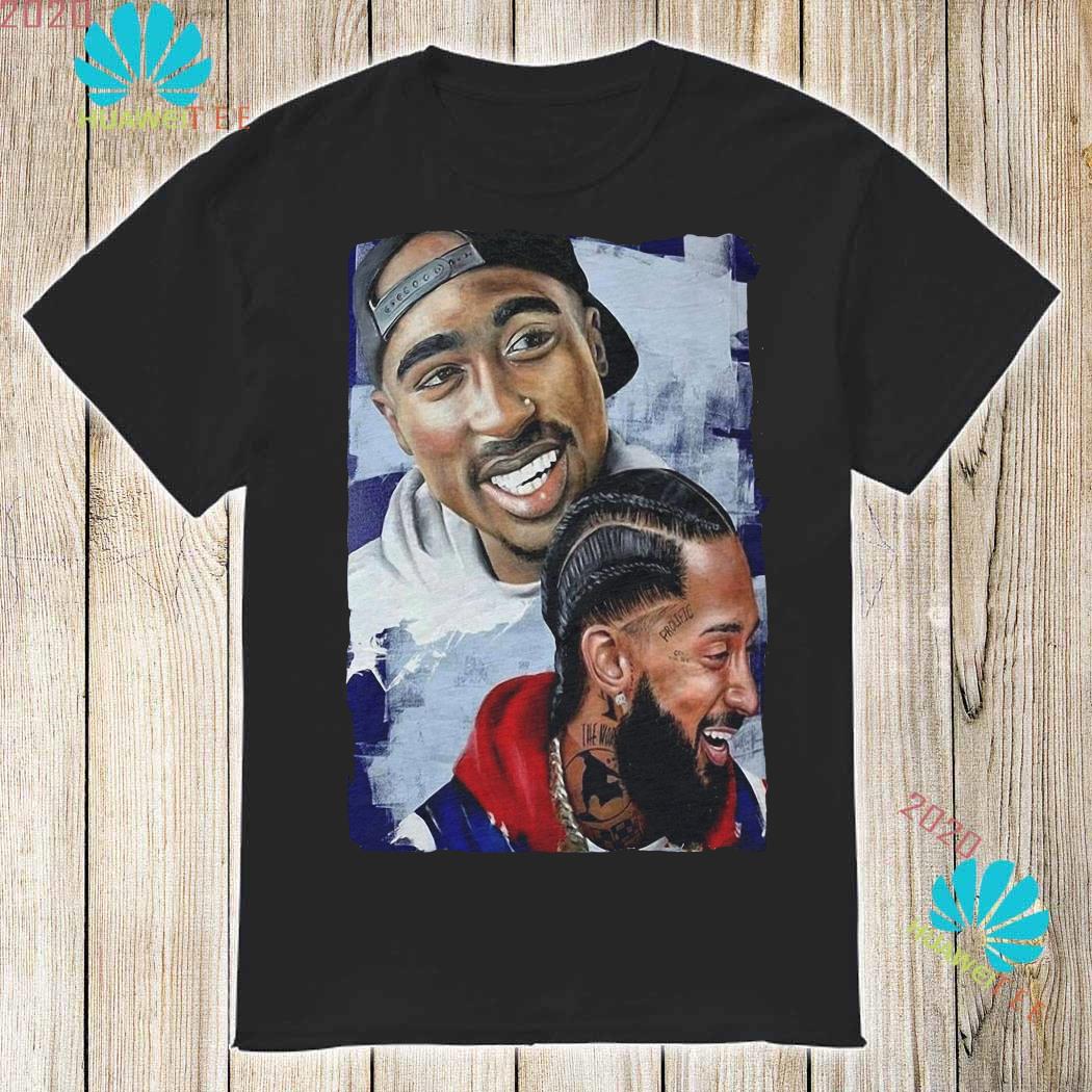 nipsey hussle wearing 2pac shirt